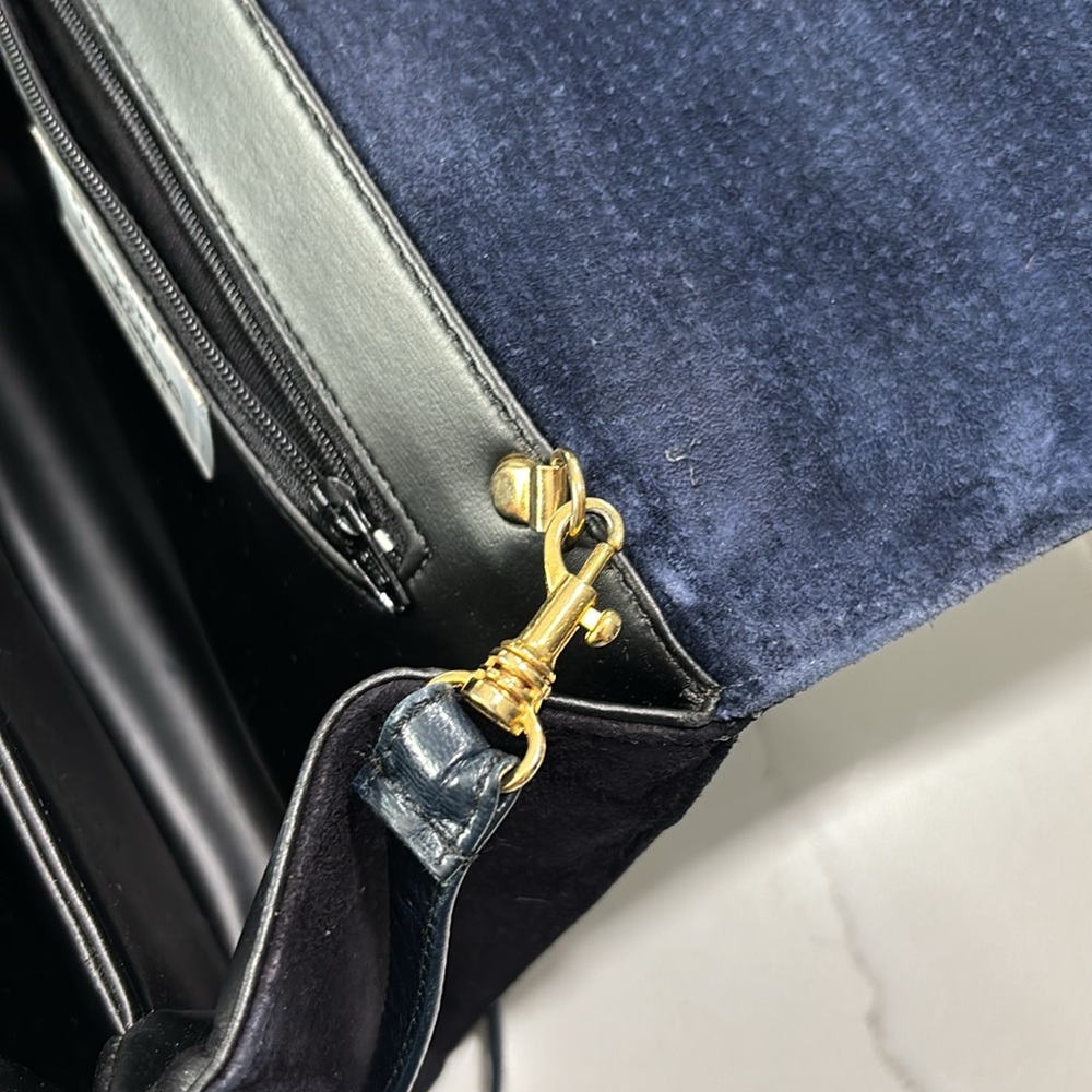 VTG Frenchy of California Vintage Navy Blue Evening Bag - Picture 15 of 16